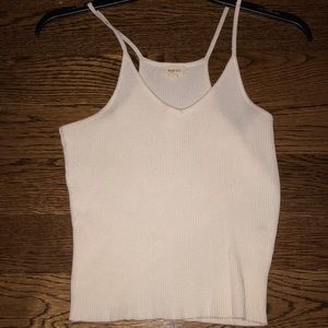 Stretchy white tank top